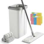 Hands-Free Mop and Bucket with Wringer Set with Colorful Compressed Sponges, Househould Cleaning Tool of Floor Mop - Image 2